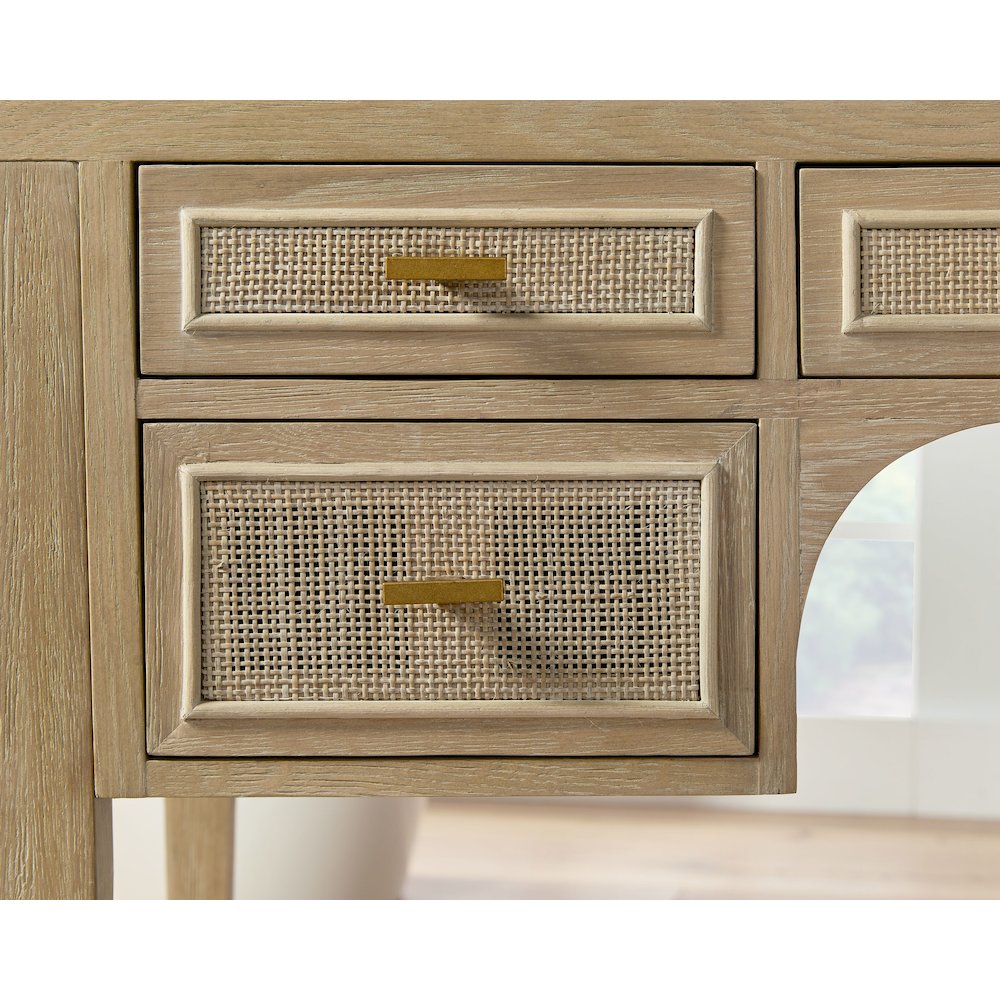 Bella Antique Transitional Cane Desk. Picture 9