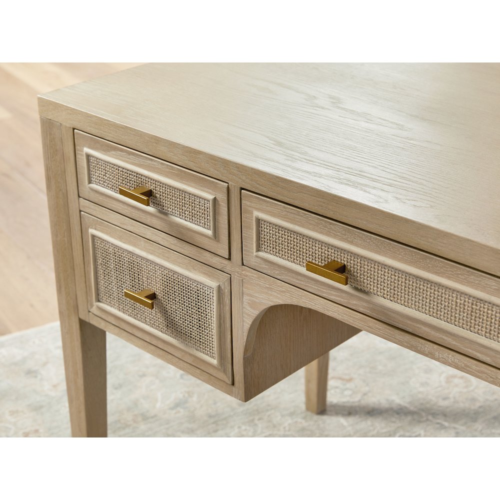 Bella Antique Transitional Cane Desk. Picture 10
