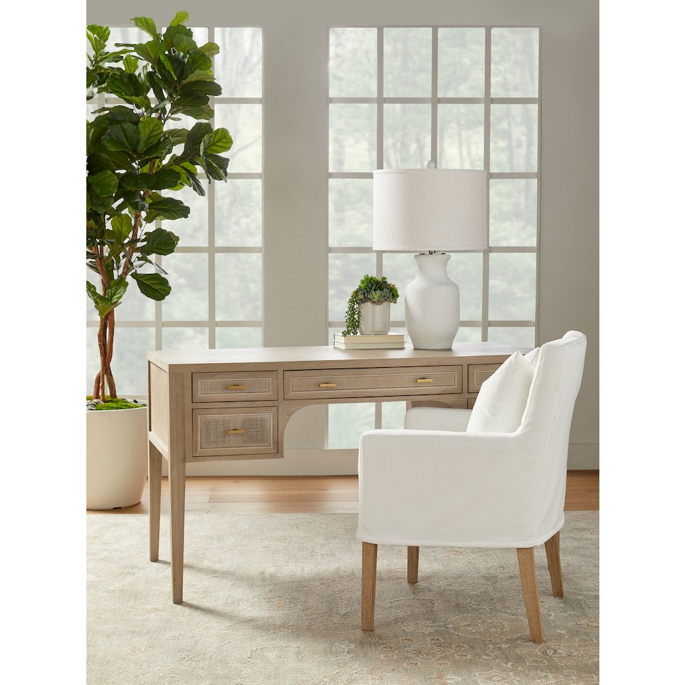 Bella Antique Transitional Cane Desk. Picture 12