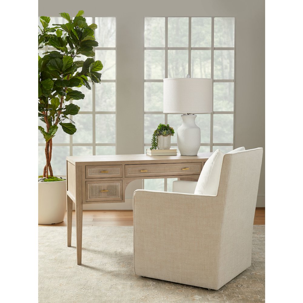 Bella Antique Transitional Cane Desk. Picture 14