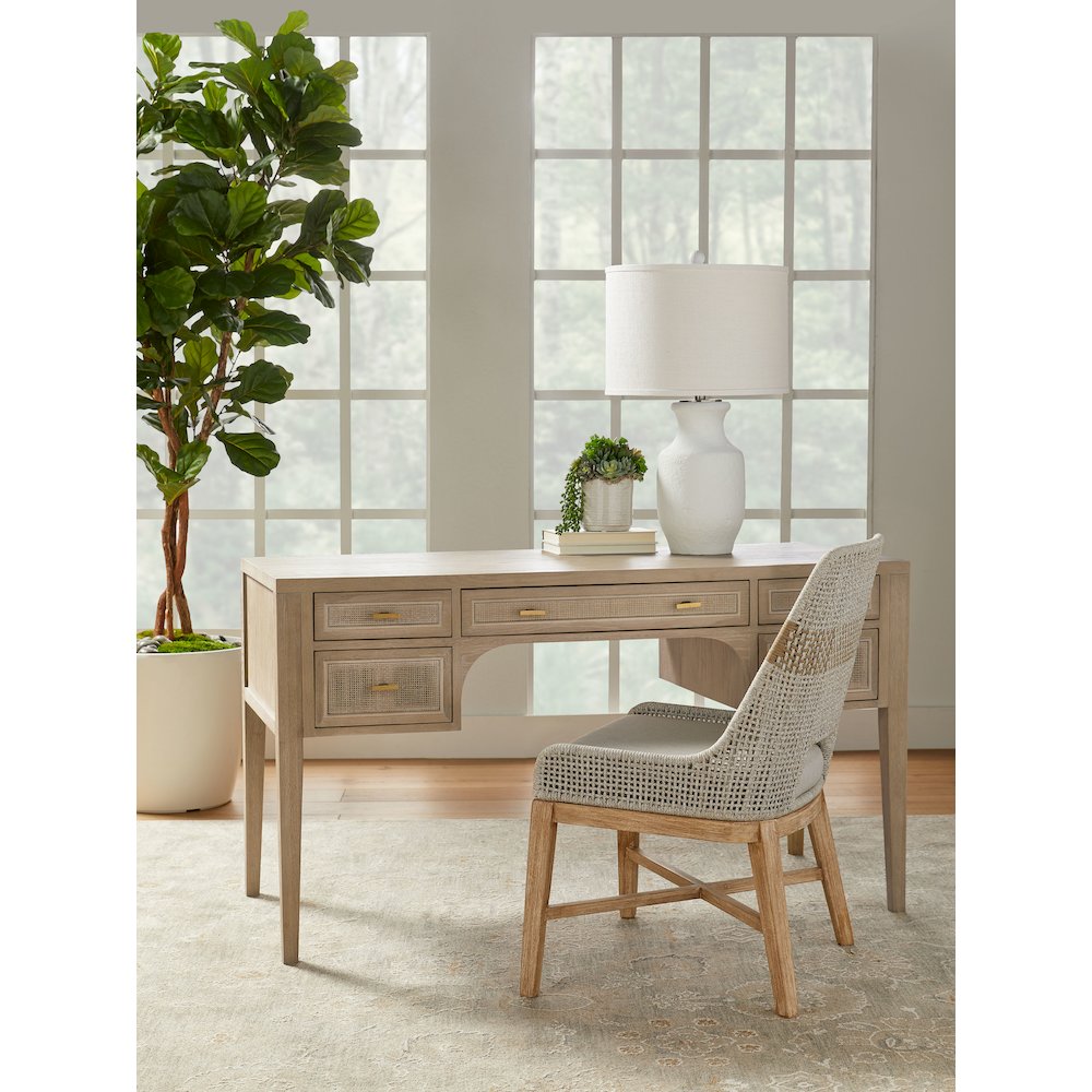 Bella Antique Transitional Cane Desk. Picture 15