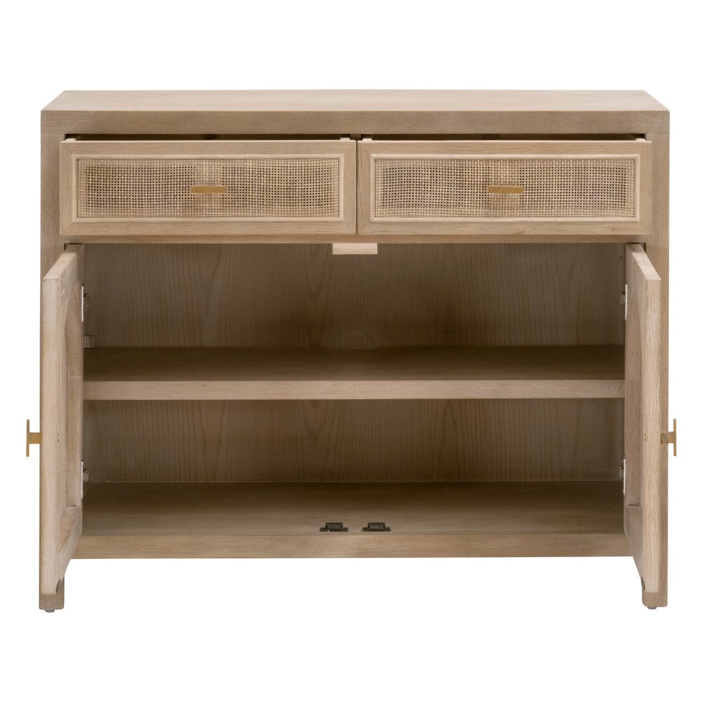 Bella Antique Transitional Cane Media Cabinet. Picture 2