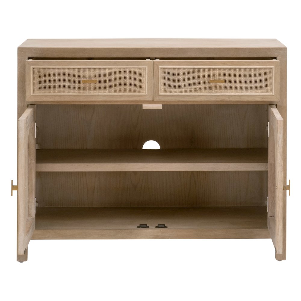 Bella Antique Transitional Cane Media Cabinet. Picture 3