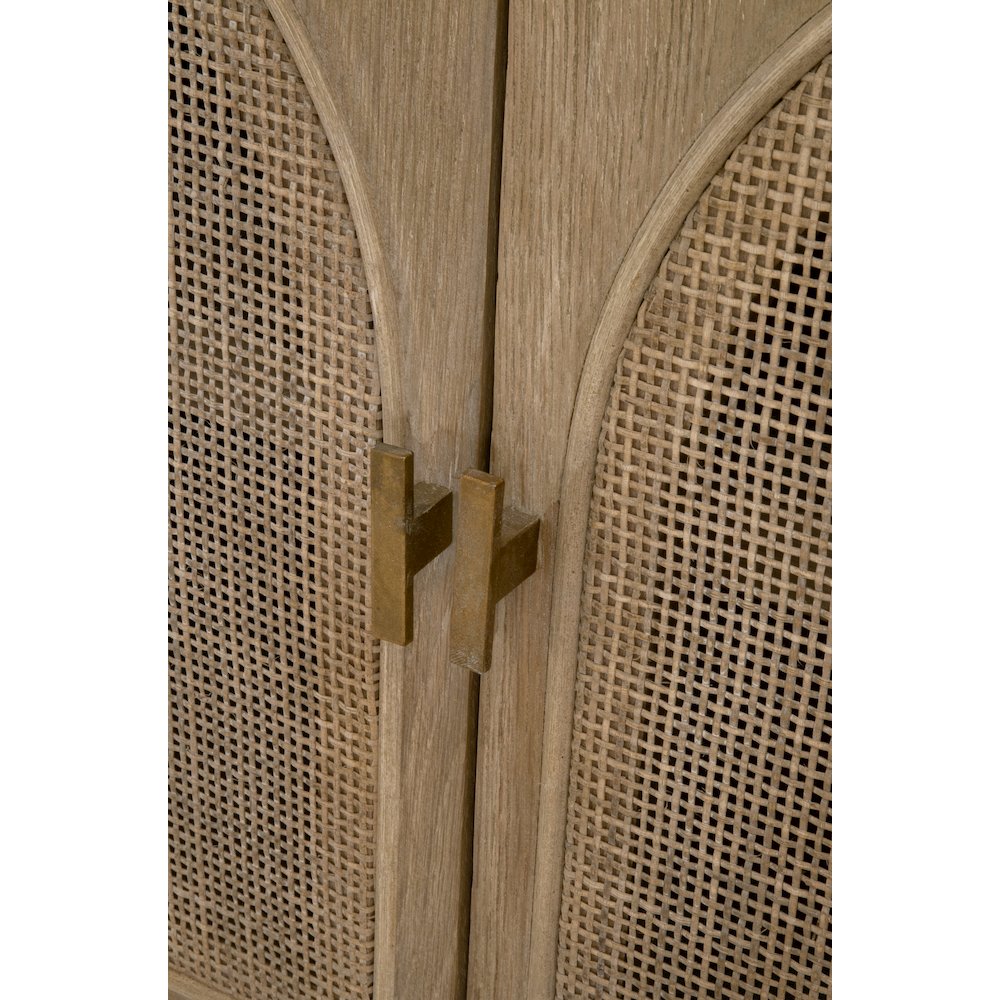 Bella Antique Transitional Cane Media Cabinet. Picture 10