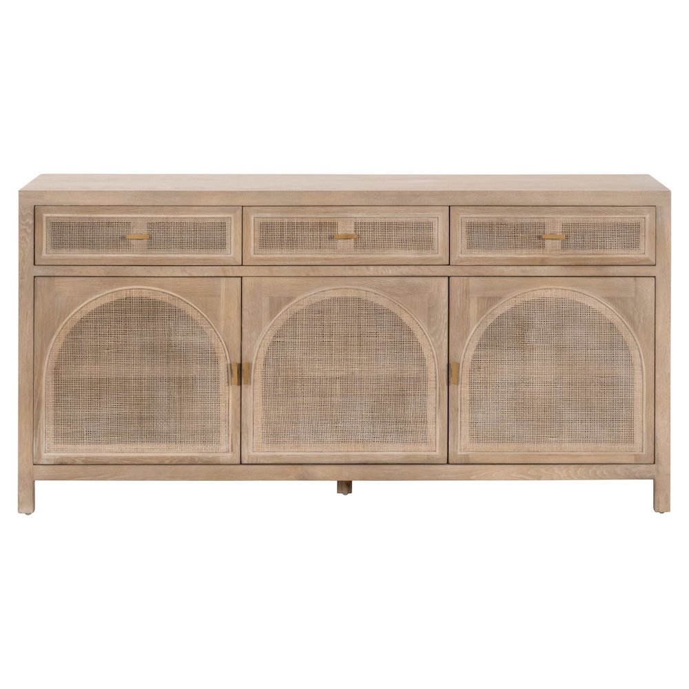 Bella Antique Transitional Cane Media Sideboard. Picture 1