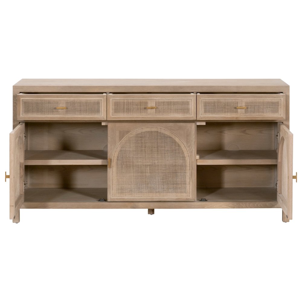 Bella Antique Transitional Cane Media Sideboard. Picture 2