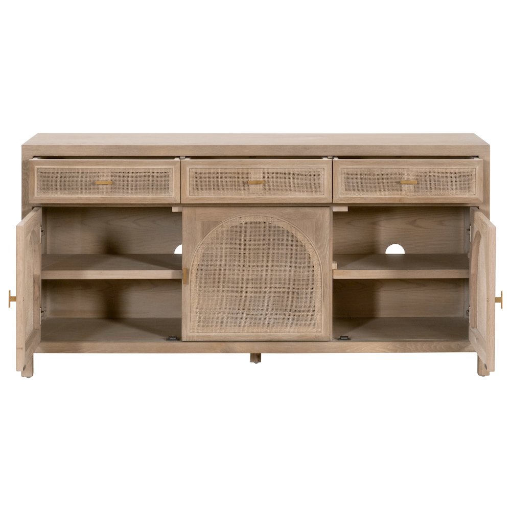Bella Antique Transitional Cane Media Sideboard. Picture 3