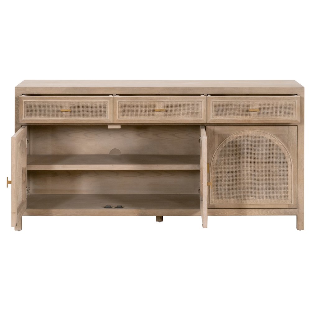 Bella Antique Transitional Cane Media Sideboard. Picture 4