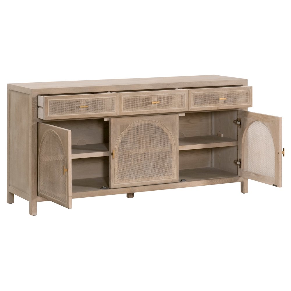 Bella Antique Transitional Cane Media Sideboard. Picture 7
