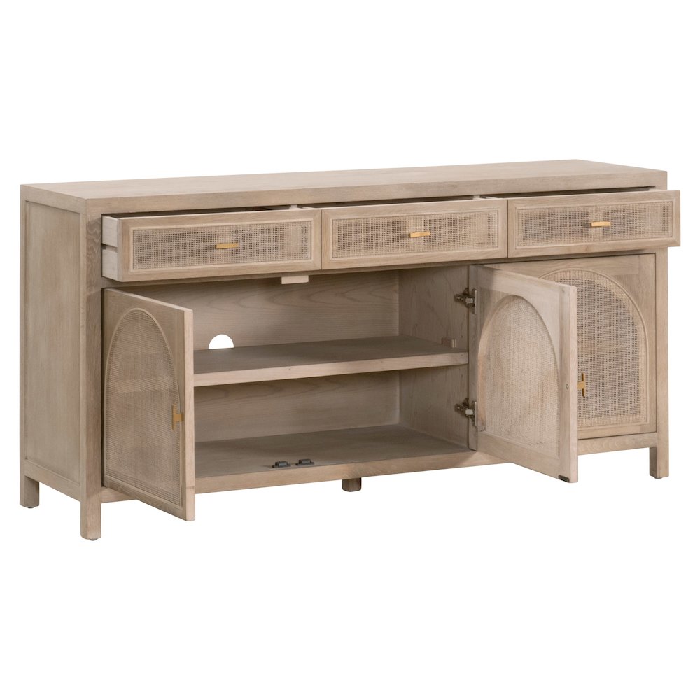 Bella Antique Transitional Cane Media Sideboard. Picture 10