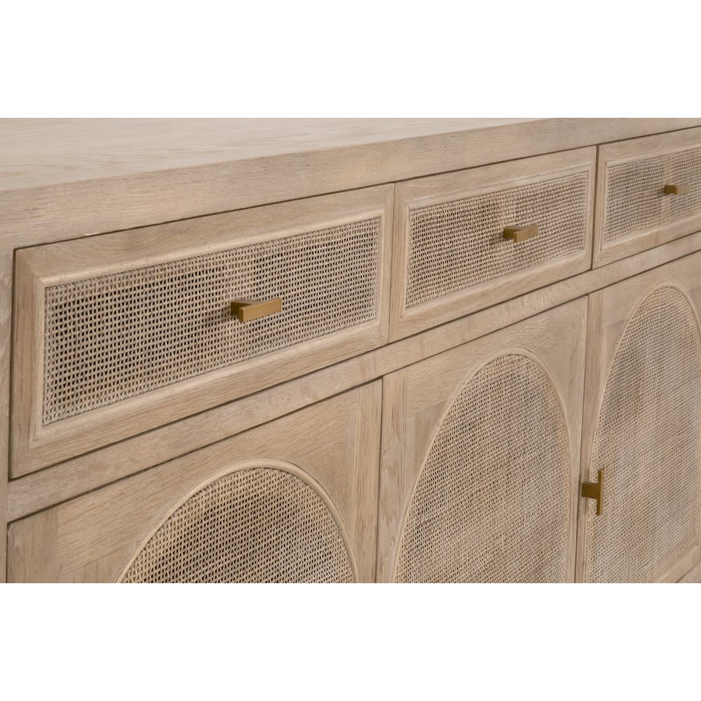 Bella Antique Transitional Cane Media Sideboard. Picture 12