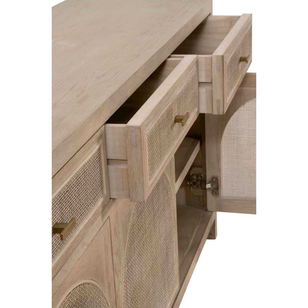 Bella Antique Transitional Cane Media Sideboard. Picture 13