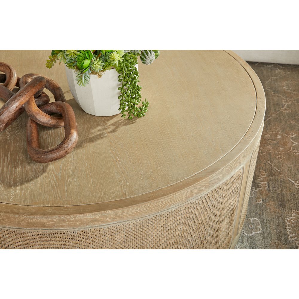 Bella Antique Transitional Cane Coffee Table. Picture 6