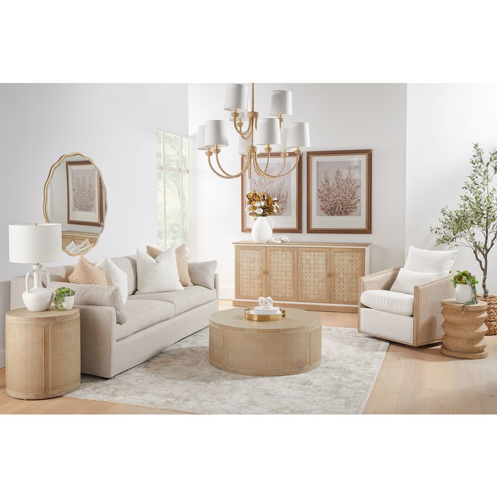Bella Antique Transitional Cane Coffee Table. Picture 15
