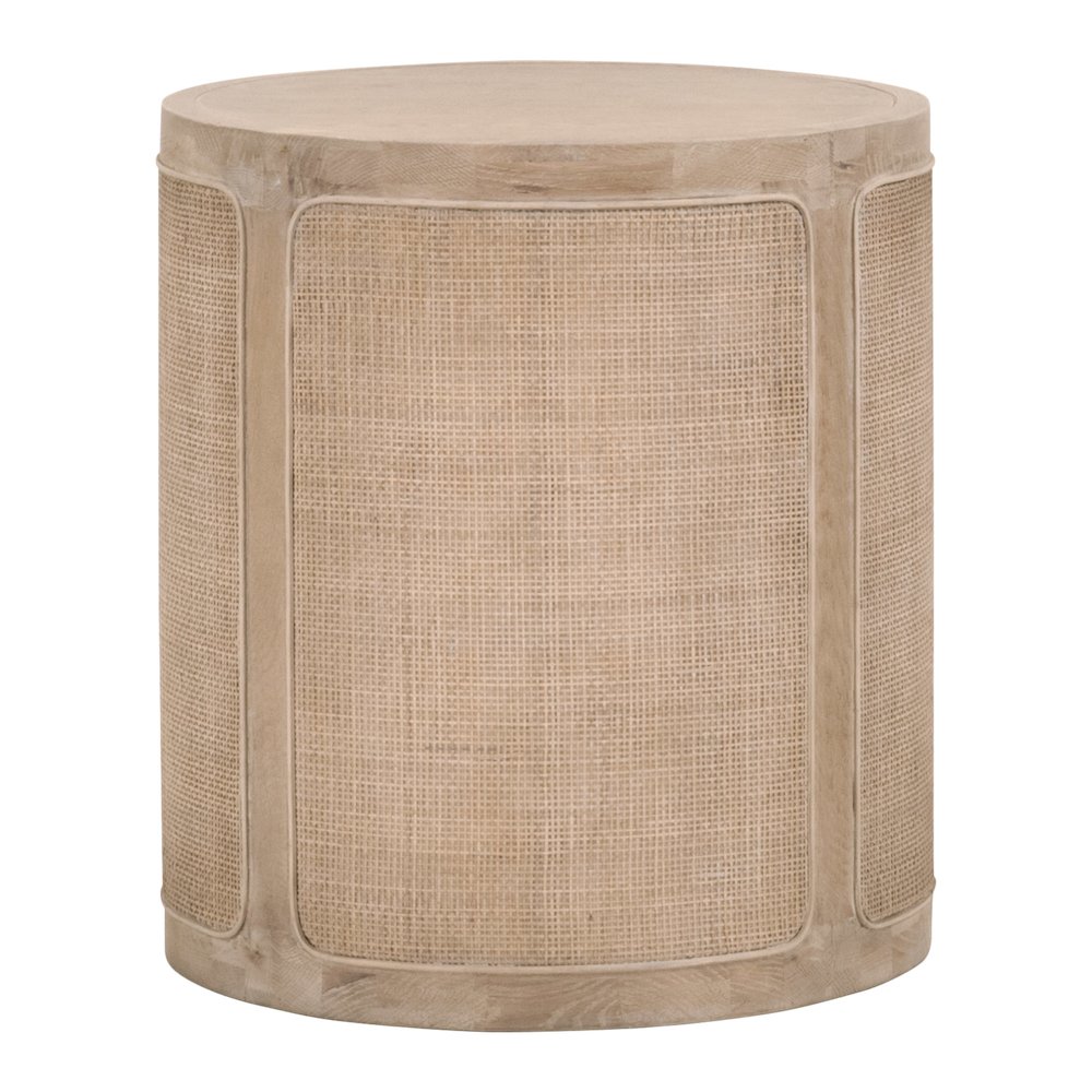 Bella Antique Transitional Cane End Table. Picture 1