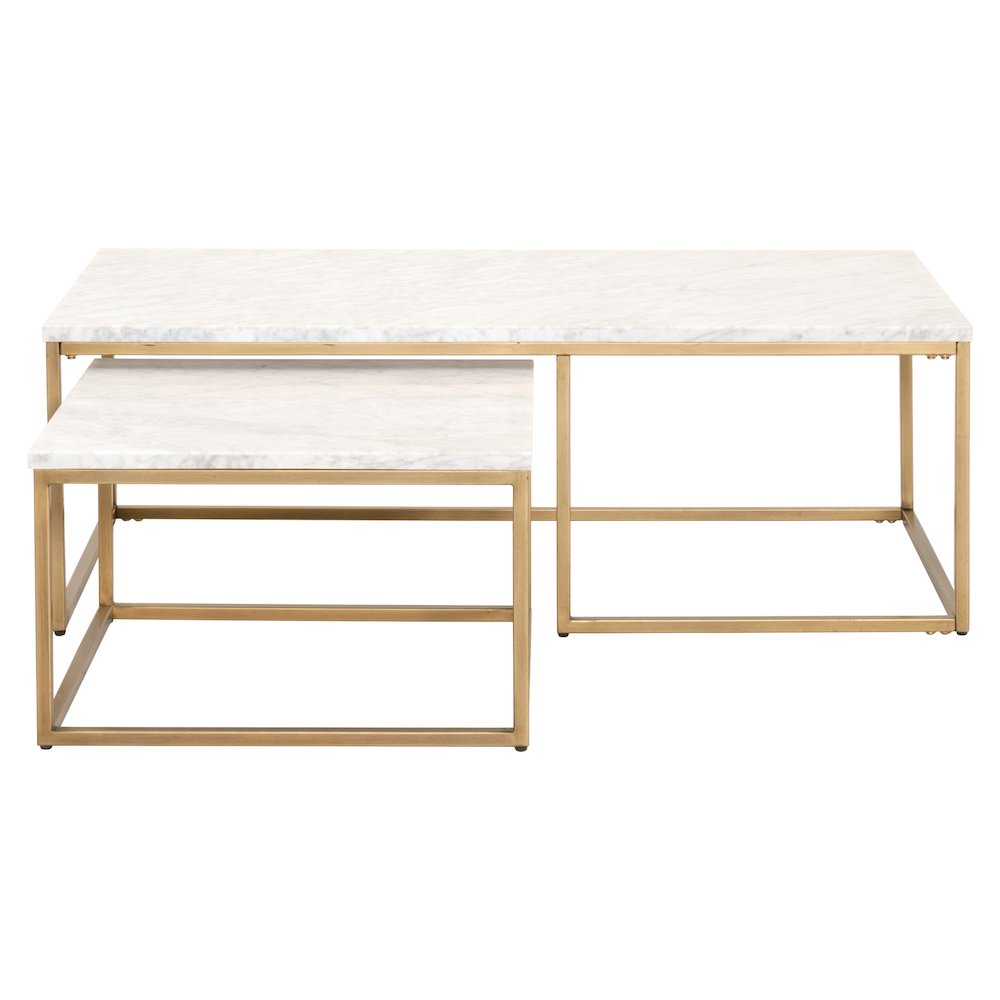 Traditions Transitional Carrera Nesting Coffee Table. Picture 2
