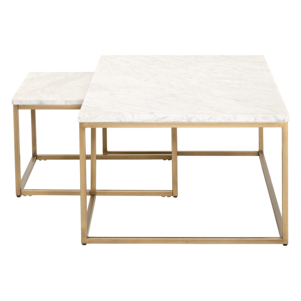 Traditions Transitional Carrera Nesting Coffee Table. Picture 6