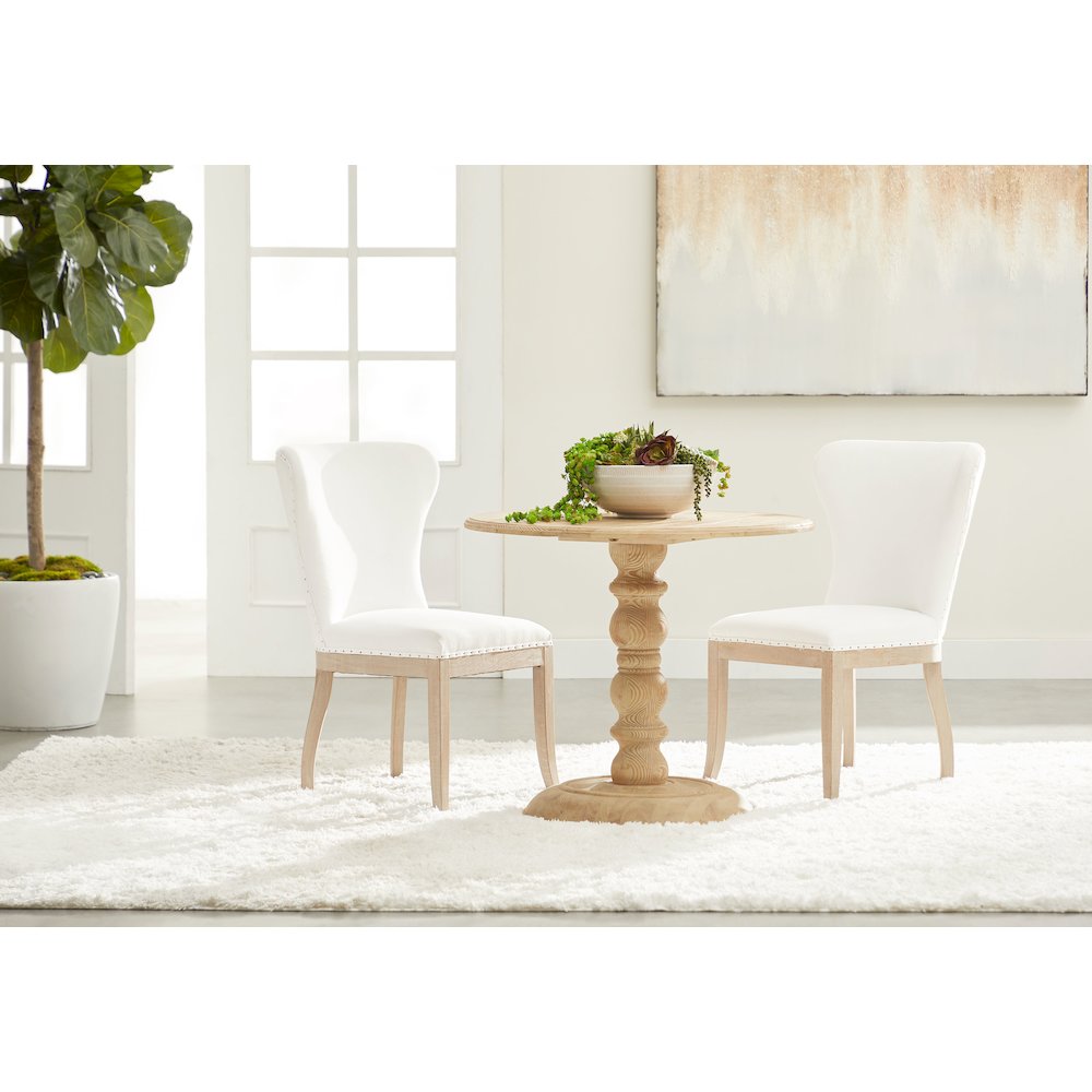 Bella Antique Transitional Chelsea 36" Round Dining Table. Picture 16