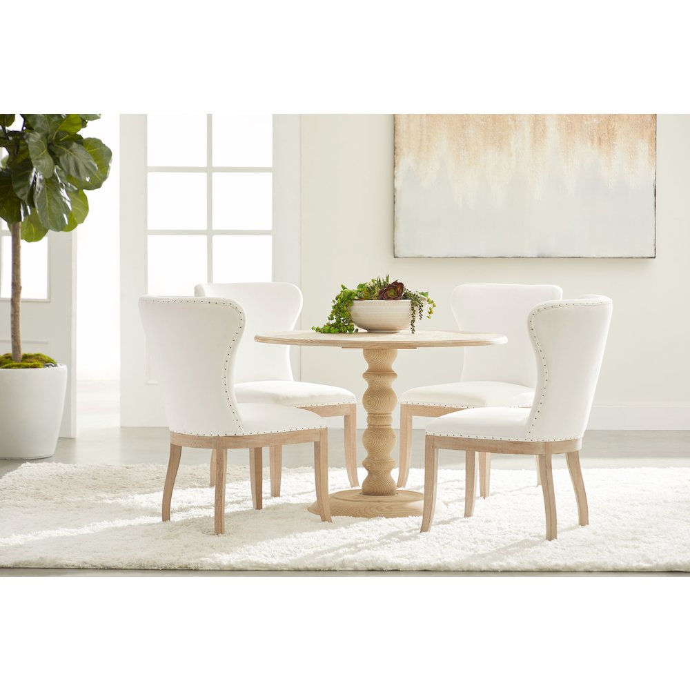 Bella Antique Transitional Chelsea 42" Round Dining Table. Picture 15