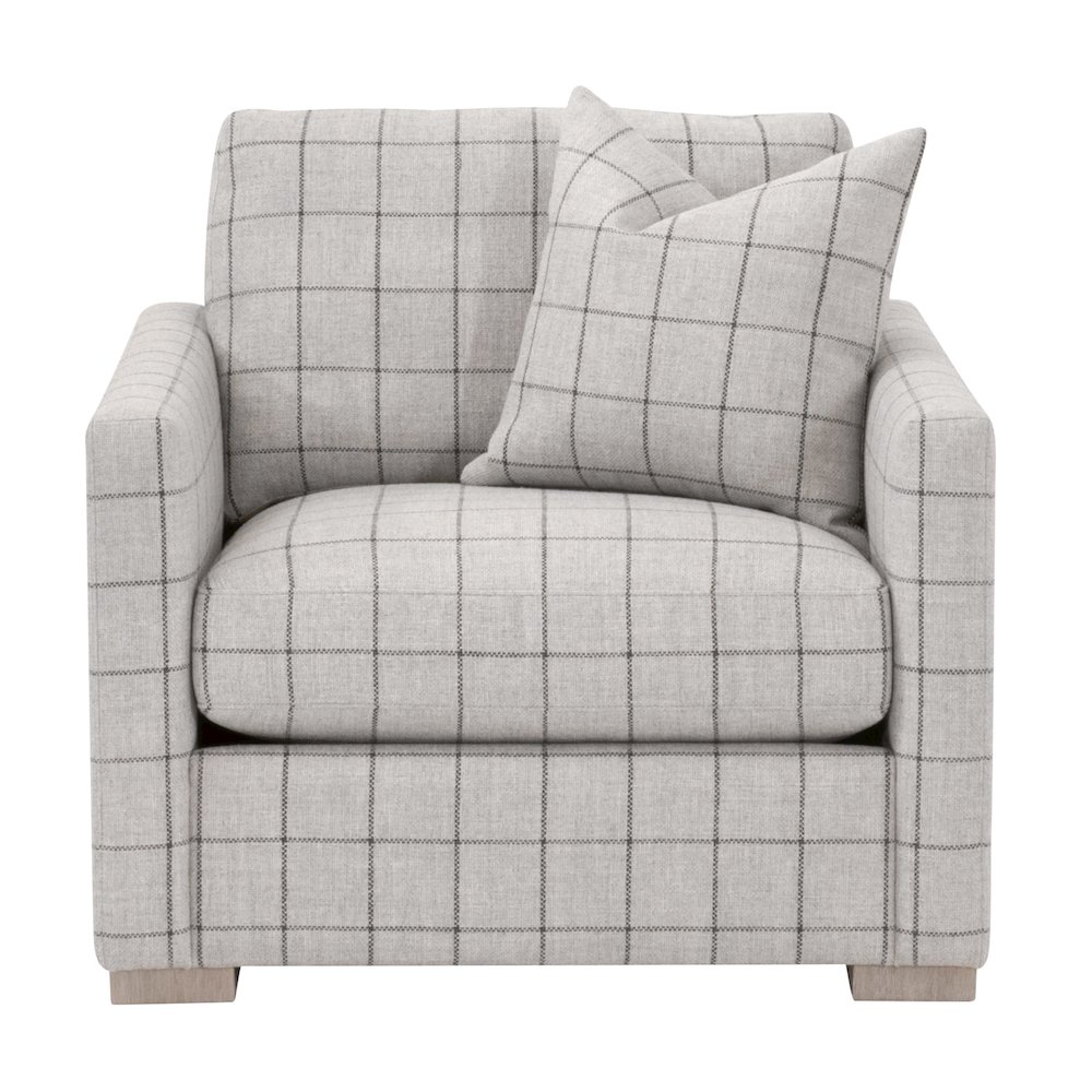 Stitch & Hand - Upholstery Transitional Clara Slim Arm Sofa Chair. Picture 1