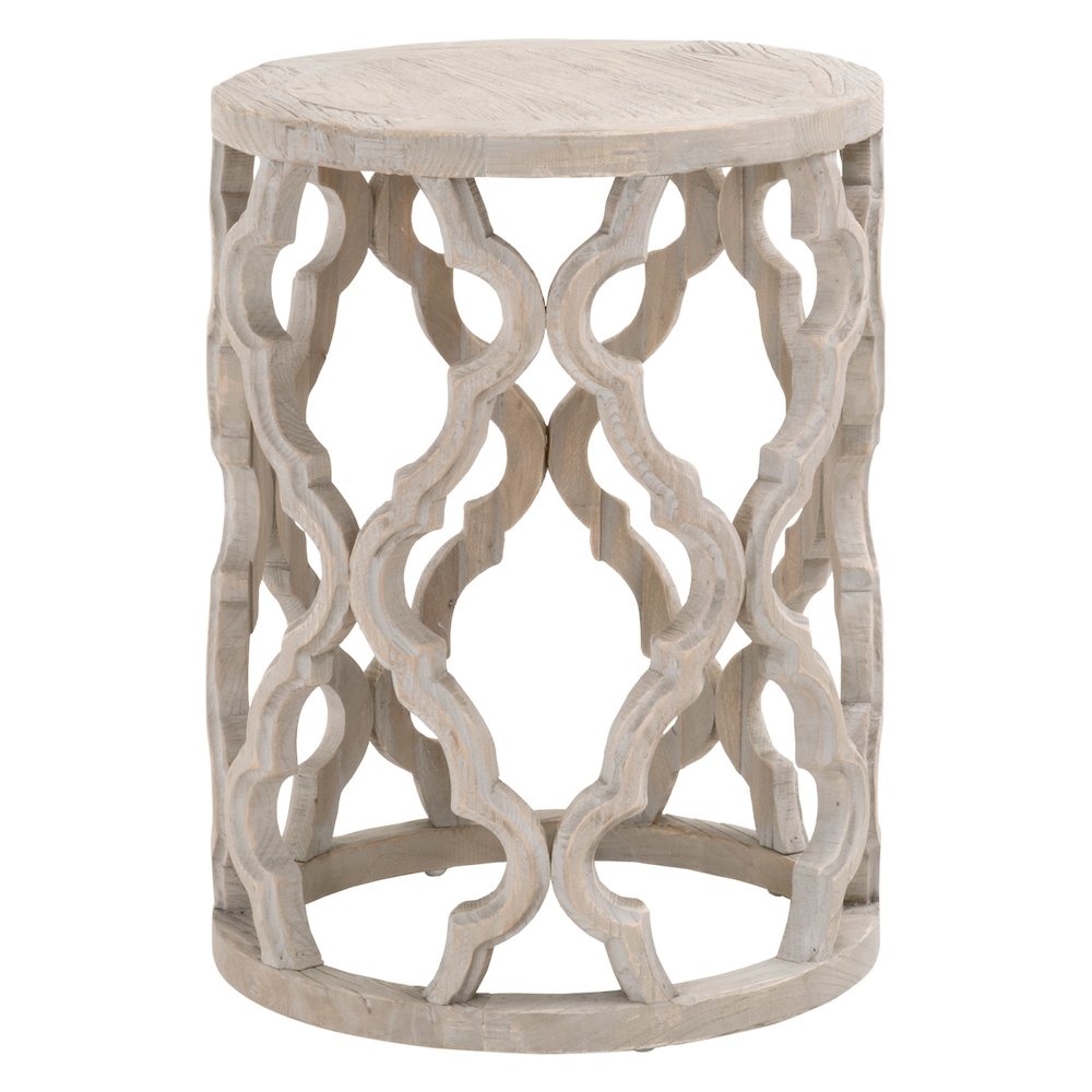 Bella Antique Transitional Clover End Table. Picture 1