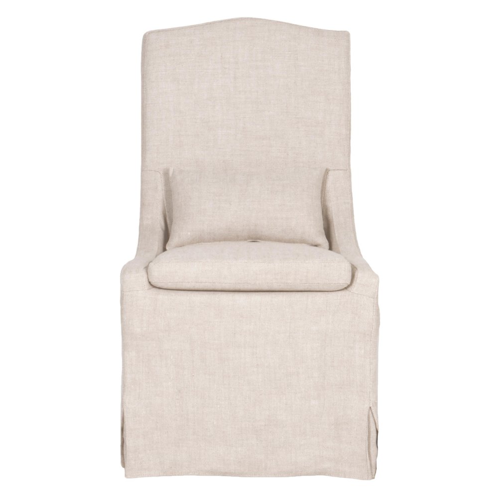 Essentials Transitional Colette Slipcover Dining Chair, Set of 2. Picture 1