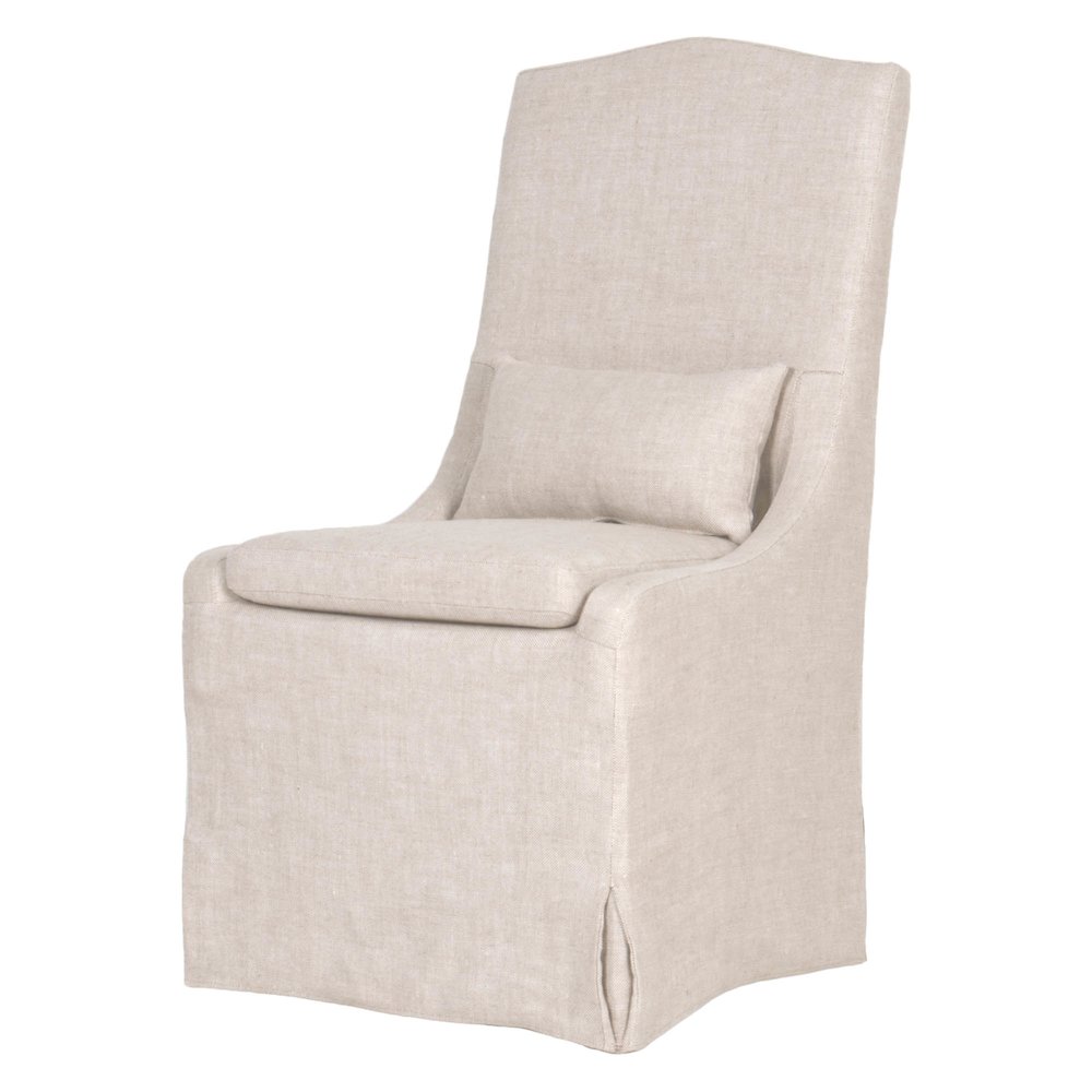 Essentials Transitional Colette Slipcover Dining Chair, Set of 2. Picture 2