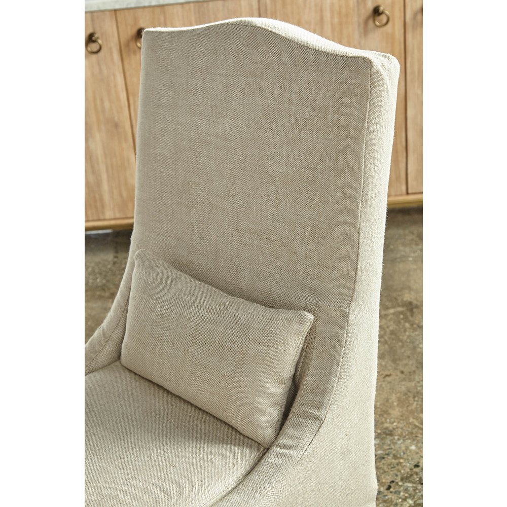 Essentials Transitional Colette Slipcover Dining Chair, Set of 2. Picture 7