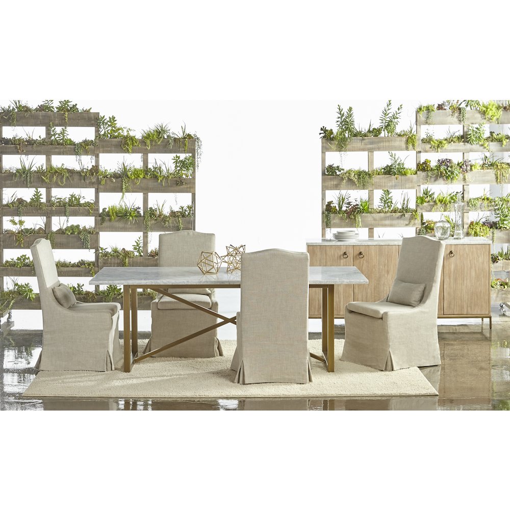 Essentials Transitional Colette Slipcover Dining Chair, Set of 2. Picture 9