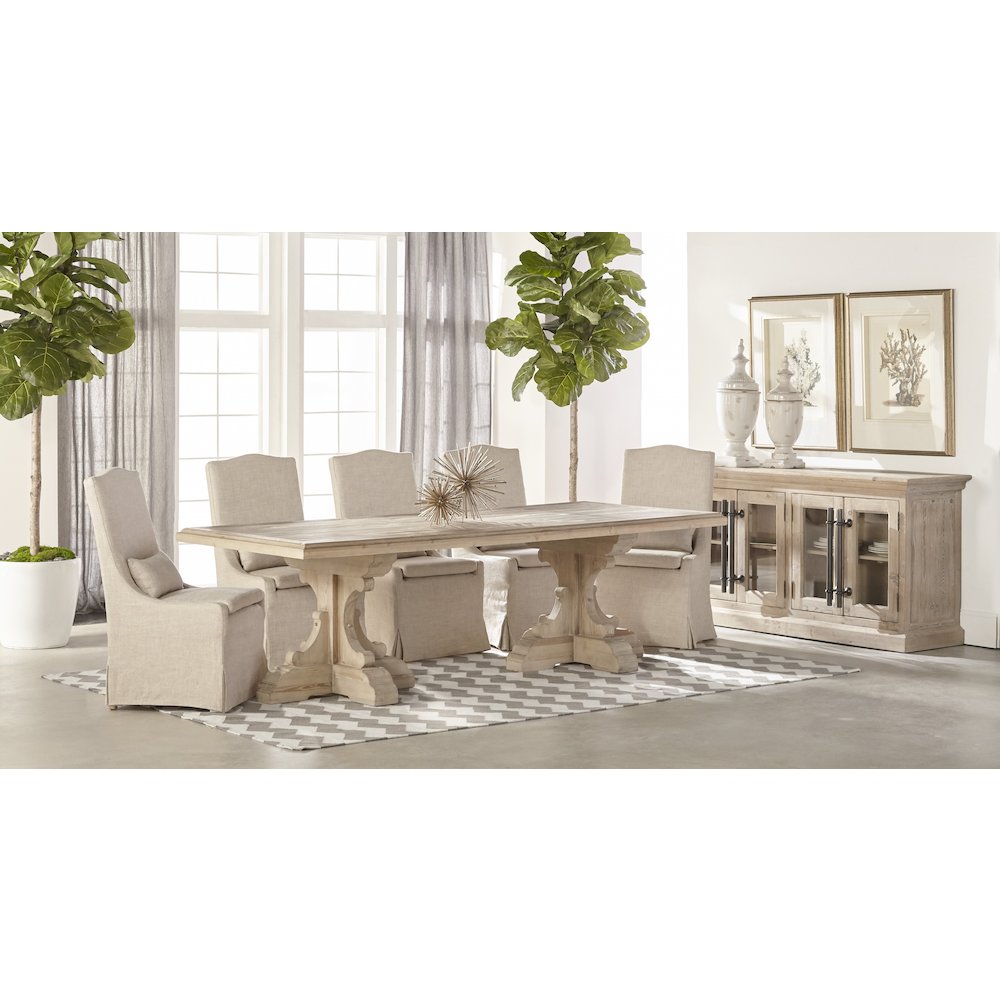 Essentials Transitional Colette Slipcover Dining Chair, Set of 2. Picture 10