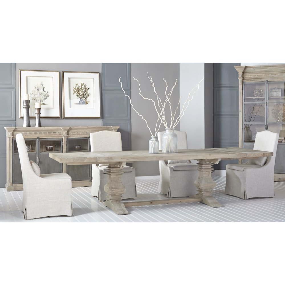Essentials Transitional Colette Slipcover Dining Chair, Set of 2. Picture 11