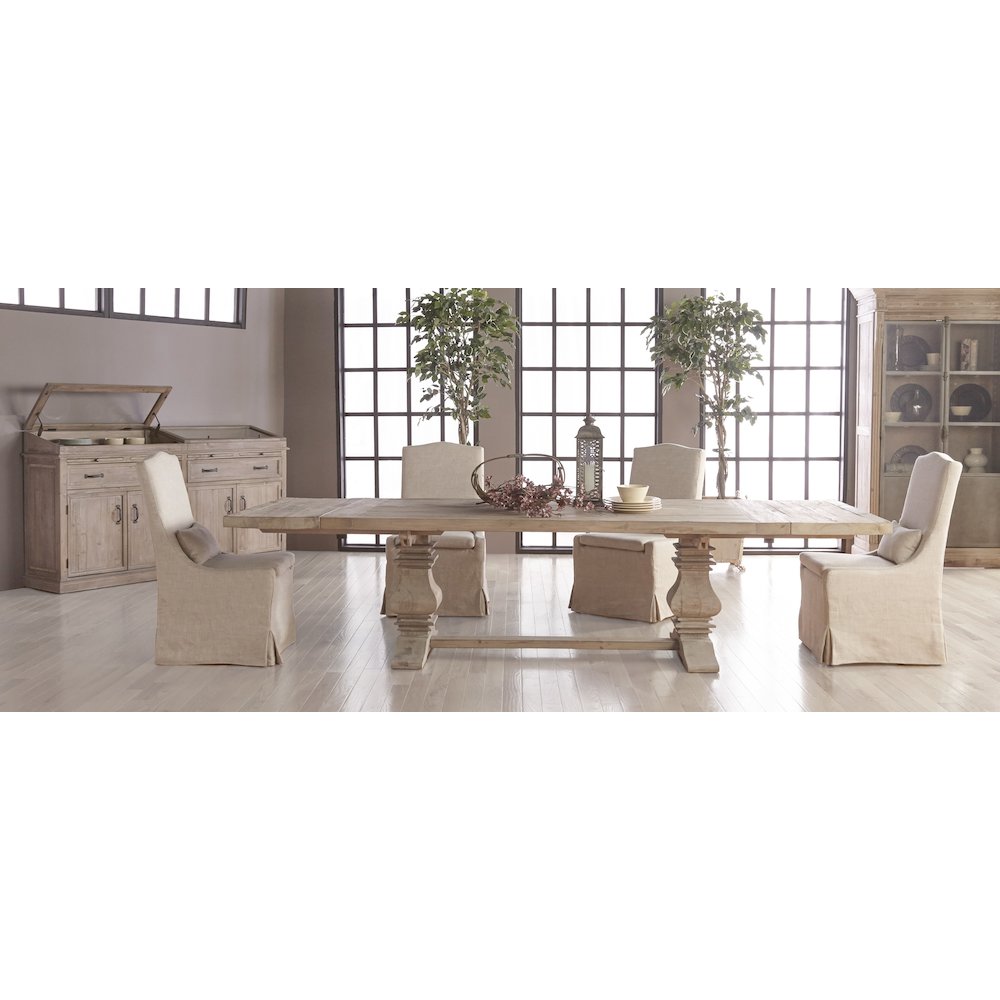 Essentials Transitional Colette Slipcover Dining Chair, Set of 2. Picture 12