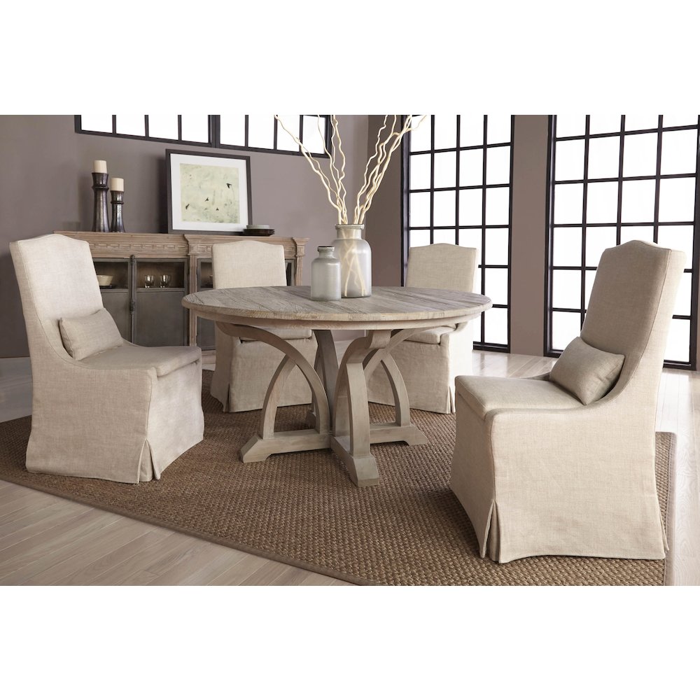 Essentials Transitional Colette Slipcover Dining Chair, Set of 2. Picture 13