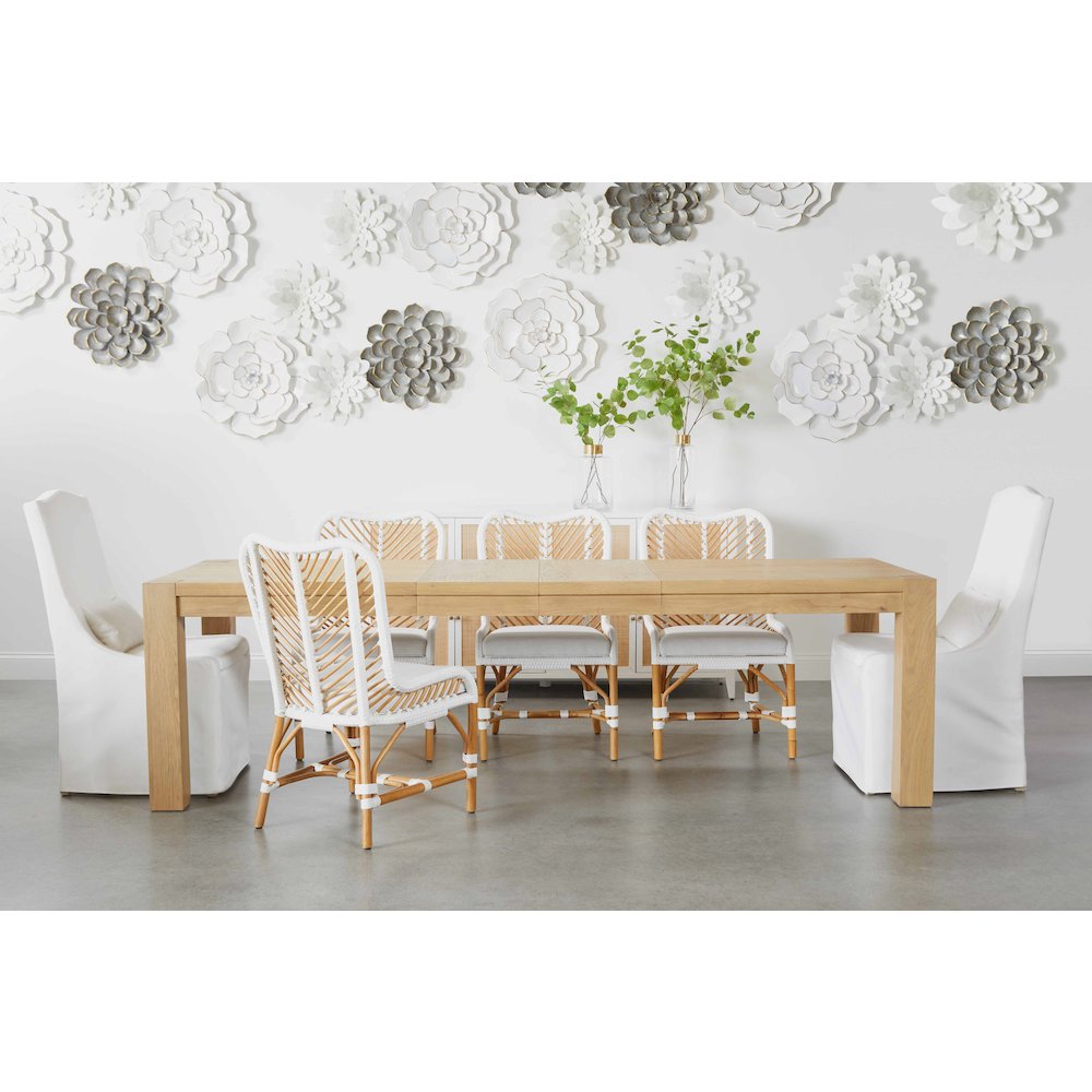 Essentials Transitional Colette Slipcover Dining Chair, Set of 2. Picture 10
