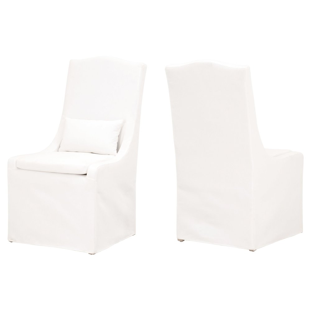 Essentials Transitional Colette Slipcover Dining Chair, Set of 2. Picture 14