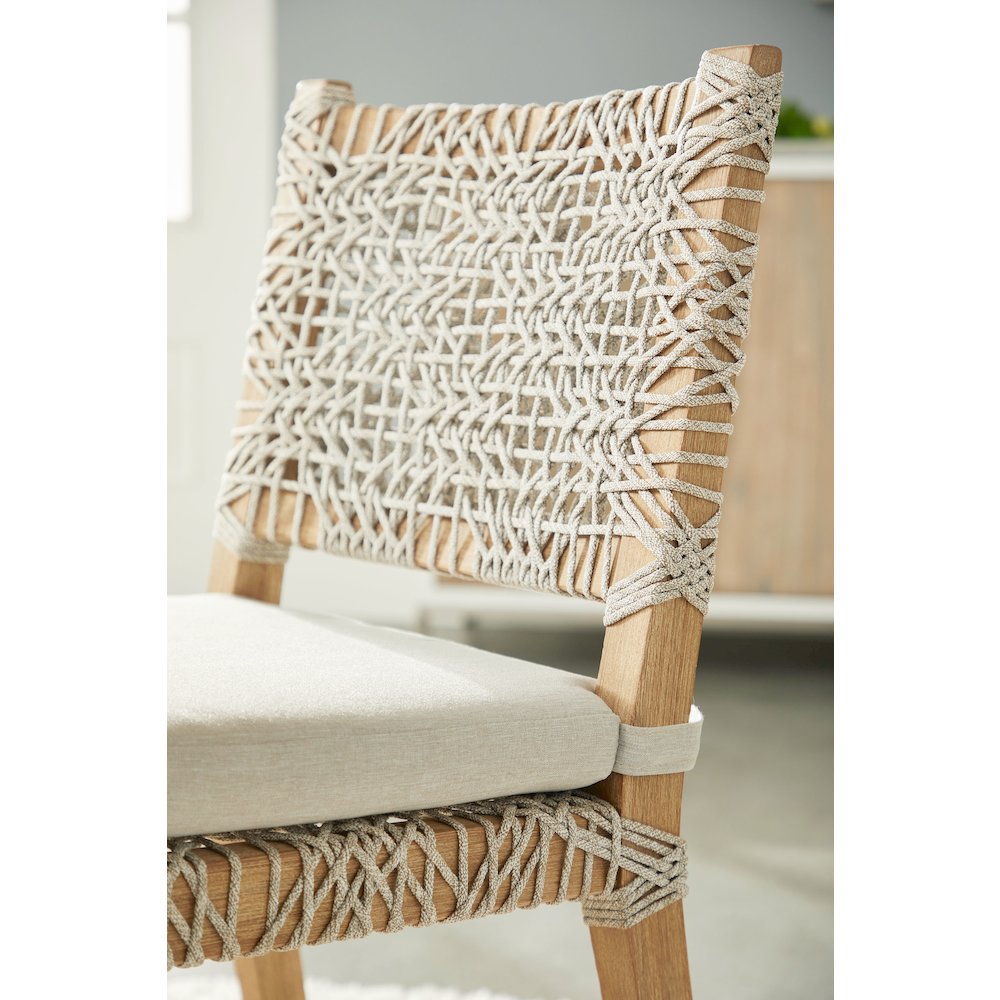 Woven Transitional Costa Dining Chair, Set of 2. Picture 9