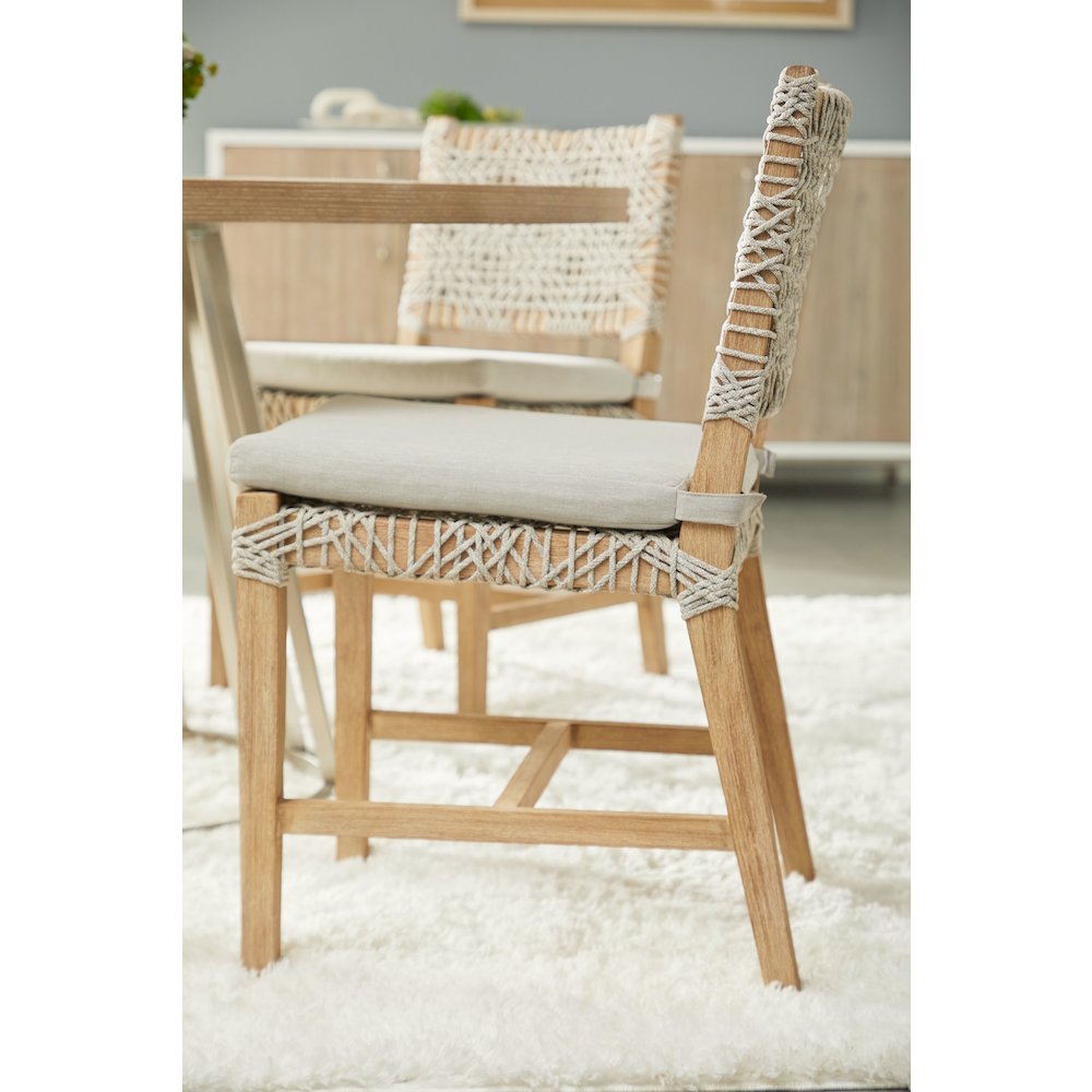 Woven Transitional Costa Dining Chair, Set of 2. Picture 10