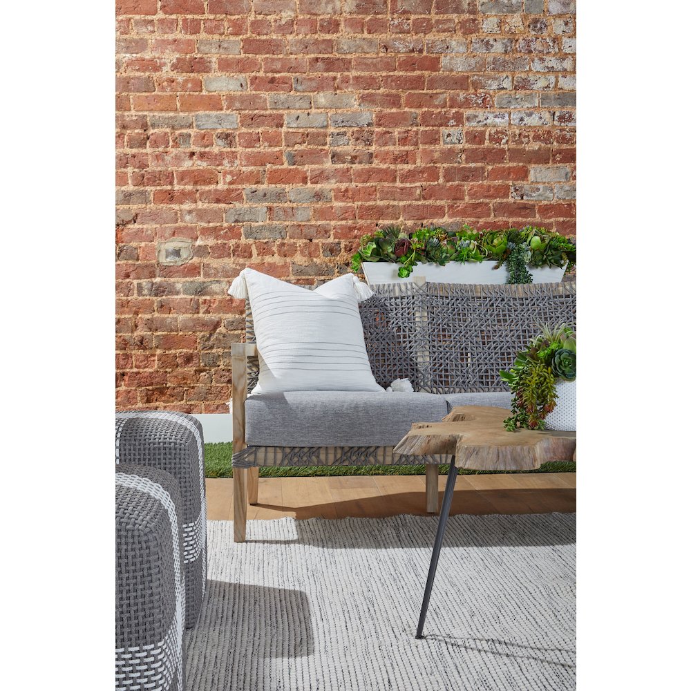 Woven - Outdoor  Transitional Costa Outdoor 77" Sofa. Picture 10