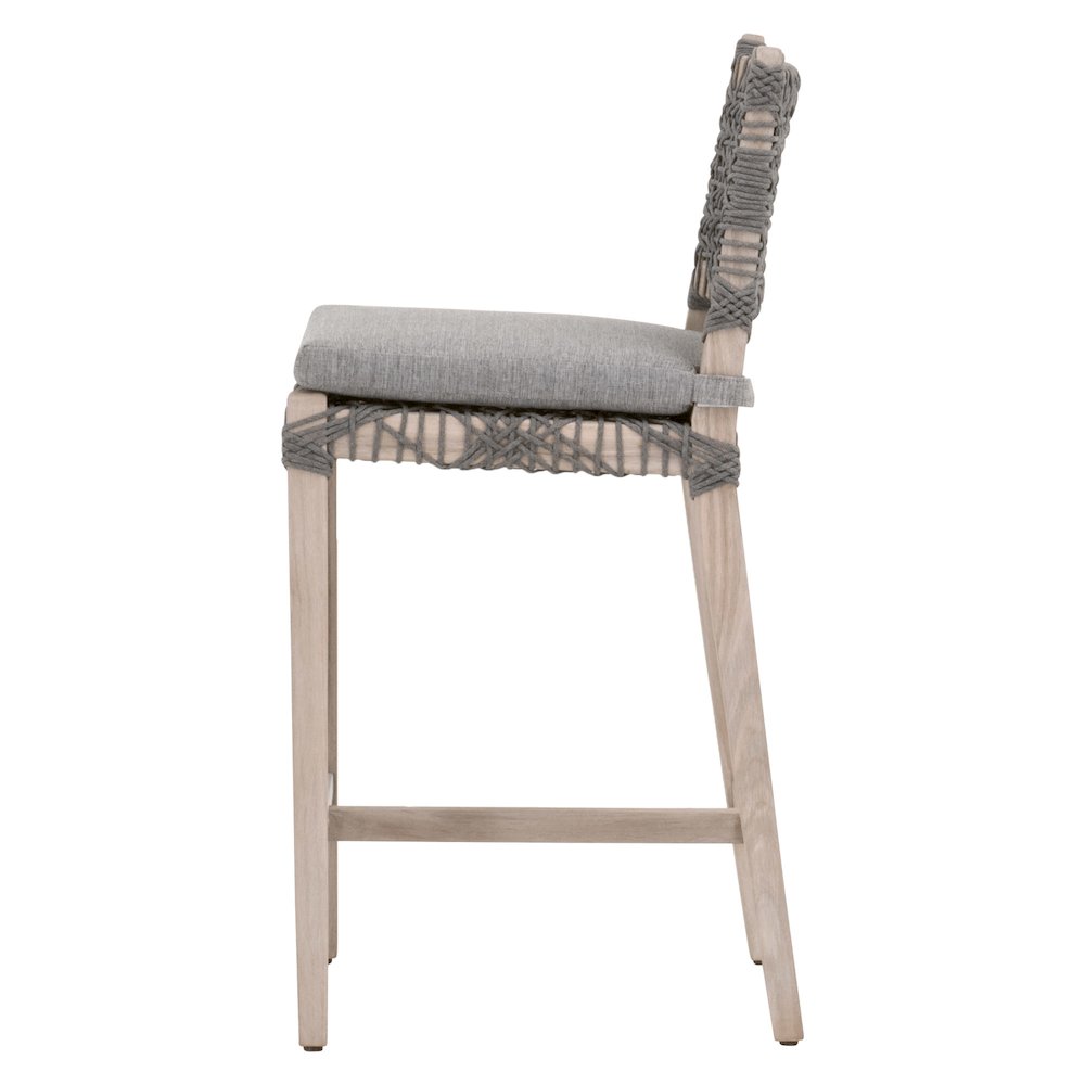 Woven - Outdoor  Transitional Costa Outdoor Counter Stool. Picture 3