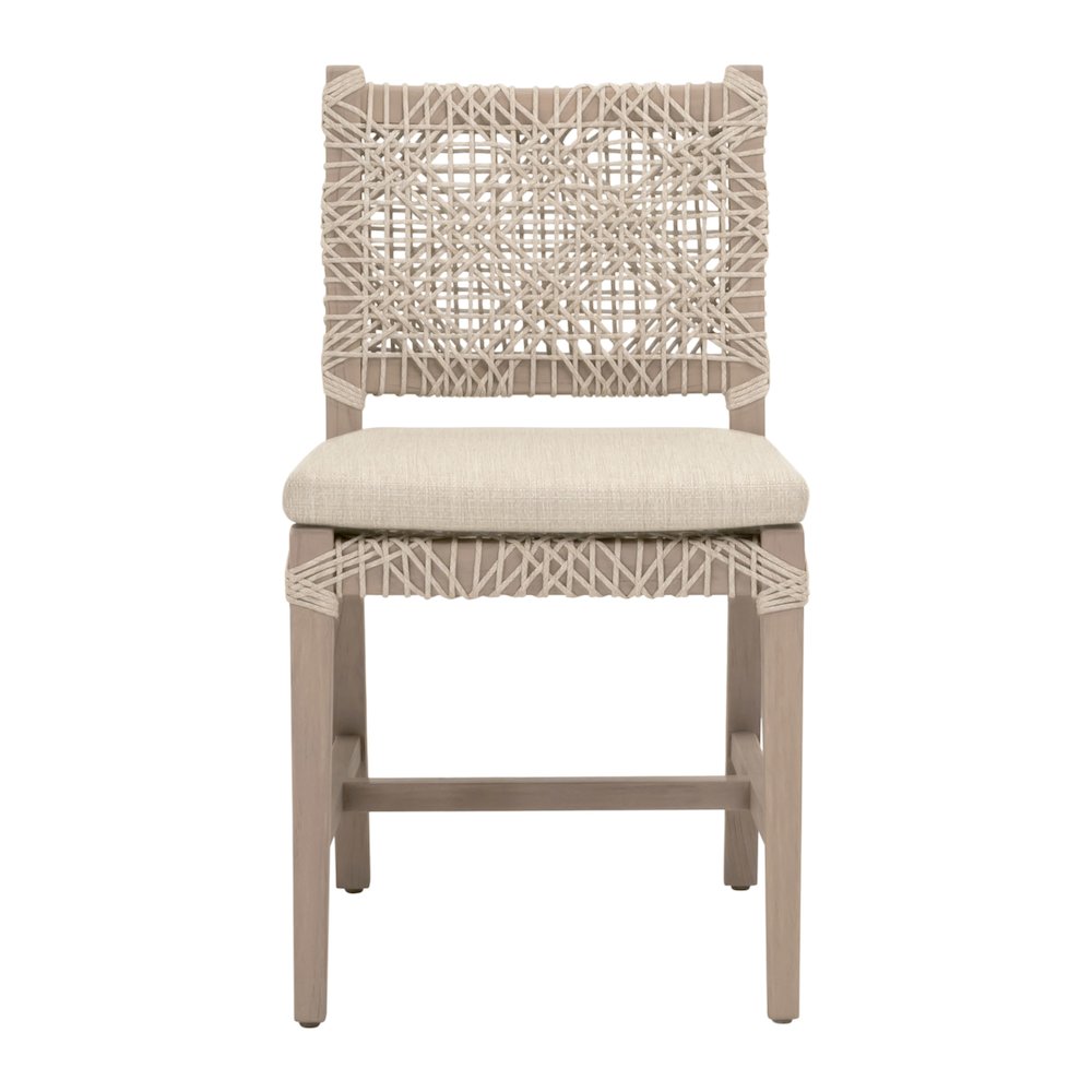 Woven - Outdoor  Transitional Costa Outdoor Dining Chair, Set of 2. Picture 1