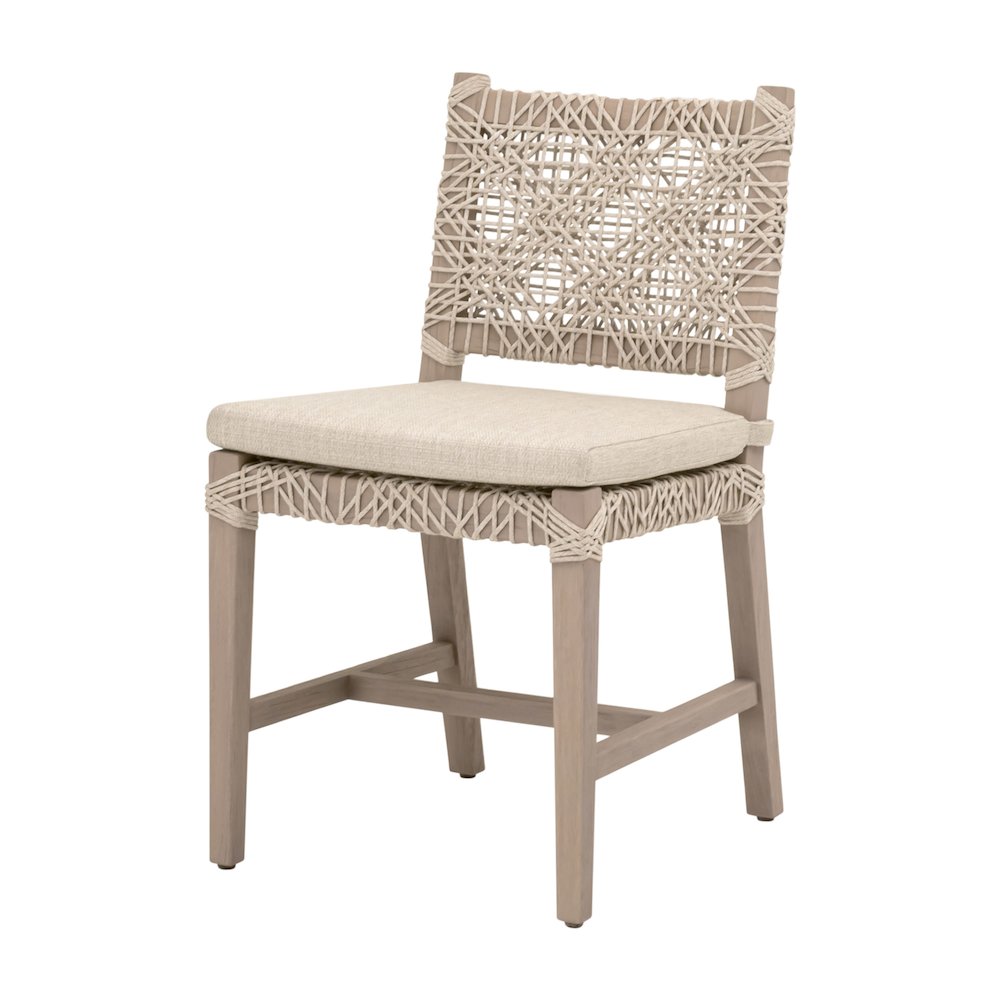 Woven - Outdoor  Transitional Costa Outdoor Dining Chair, Set of 2. Picture 2
