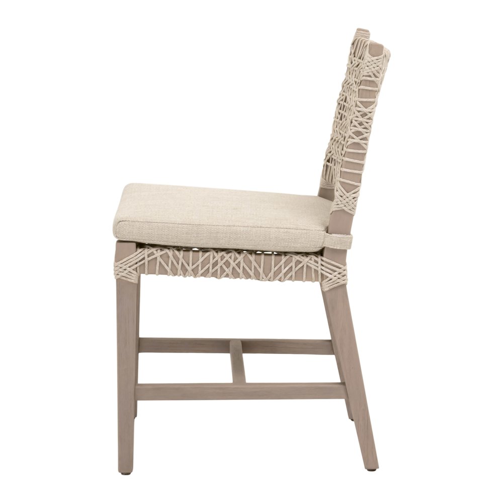 Woven - Outdoor  Transitional Costa Outdoor Dining Chair, Set of 2. Picture 3