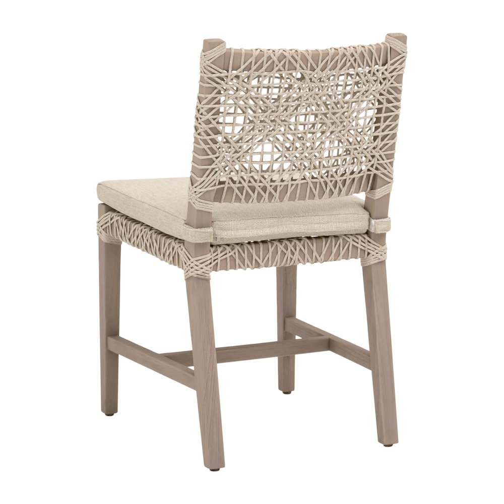 Woven - Outdoor  Transitional Costa Outdoor Dining Chair, Set of 2. Picture 4