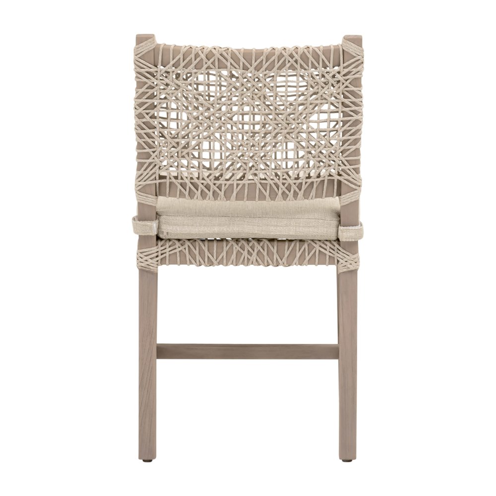 Woven - Outdoor  Transitional Costa Outdoor Dining Chair, Set of 2. Picture 5