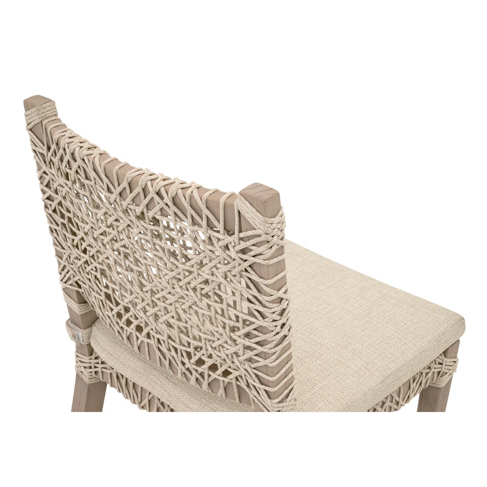 Woven - Outdoor  Transitional Costa Outdoor Dining Chair, Set of 2. Picture 6