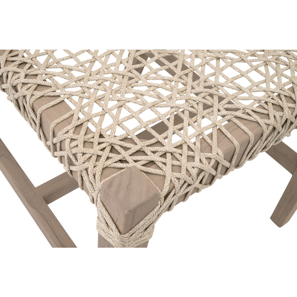 Woven - Outdoor  Transitional Costa Outdoor Dining Chair, Set of 2. Picture 7