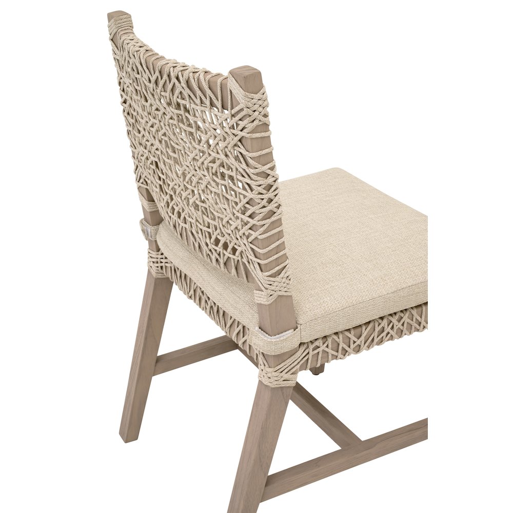 Woven - Outdoor  Transitional Costa Outdoor Dining Chair, Set of 2. Picture 8