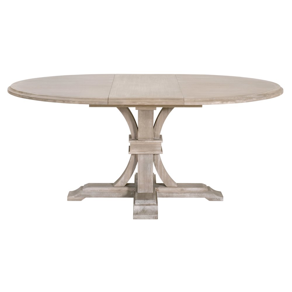 Traditions Transitional Devon 54" Round Extension Dining Table. Picture 1