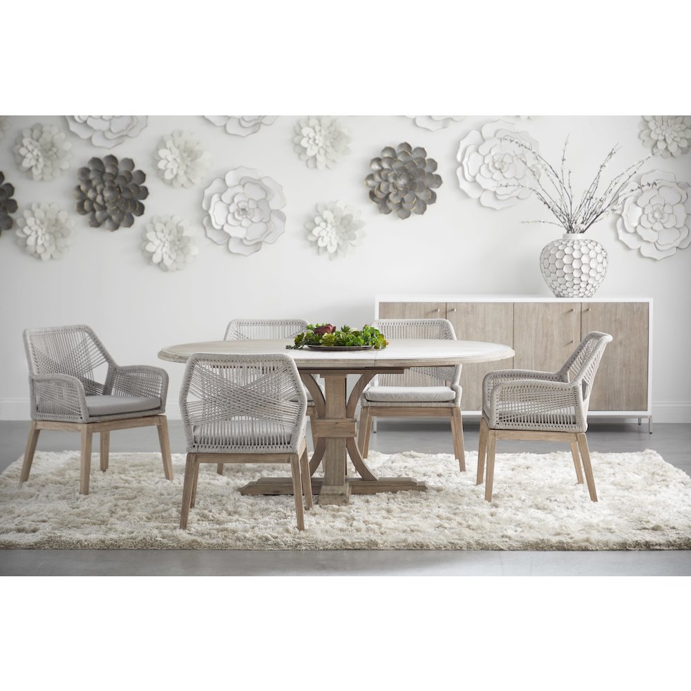 Traditions Transitional Devon 54" Round Extension Dining Table. Picture 15