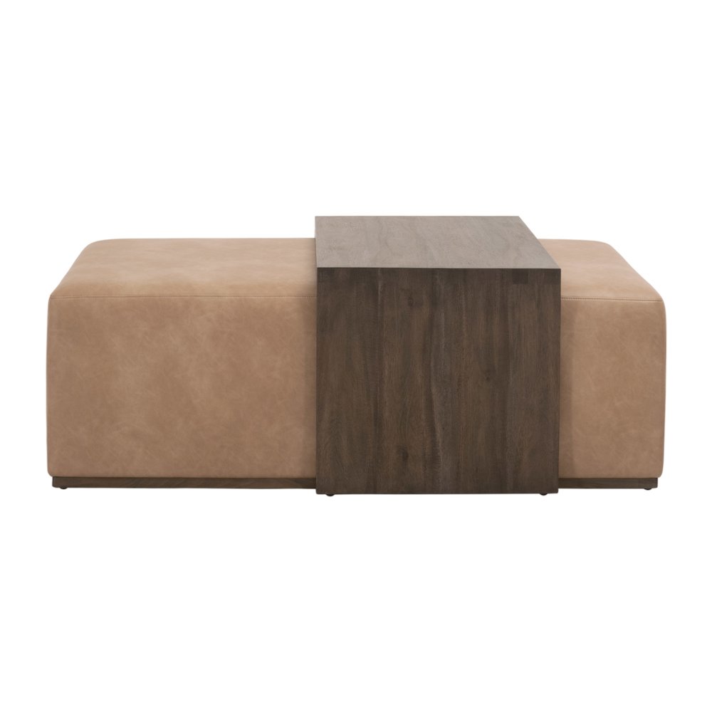 Traditions Transitional Dovetail Upholstered Coffee Table. Picture 1